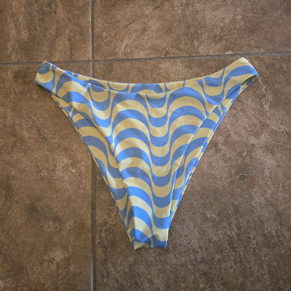 Blue Yellow Aurelle Ricky Bikini Bottoms